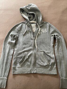 Y2K VINTAGE Abercrombie & Fitch Grey Hoodie Small Fair